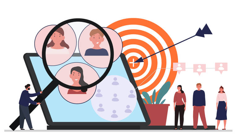 An audience segmentation illustration in our digital marketing program