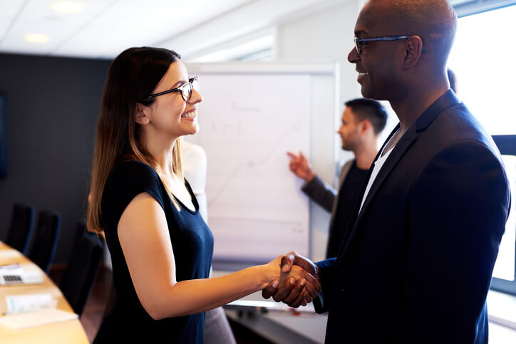 A fresh female graduate interviewing for a digital marketing internship