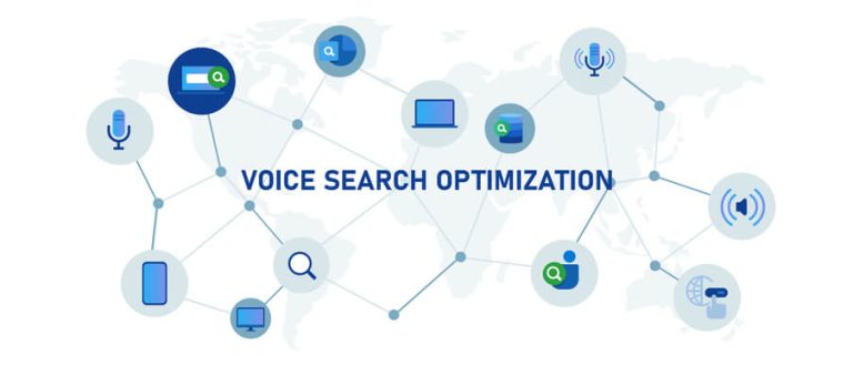 A concept image depicting the voice search optimization concept